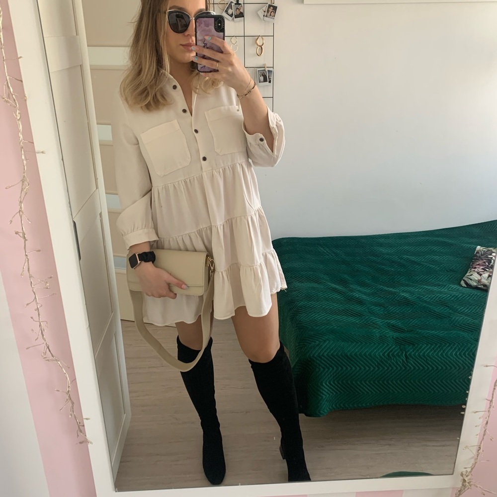 Zara cream dress